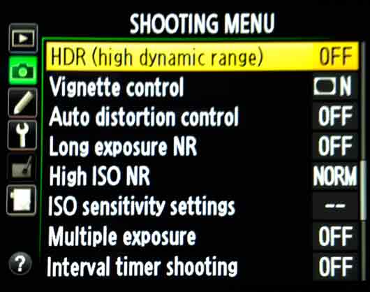 vidblaster cameras display menu